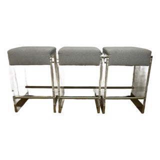 Set of 3 Vanguard Bistro Counter Stools For Sale