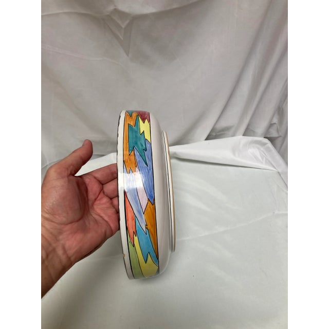 Vintage Italian l'Antica DI DeZutq Italian Pottery Serving Bowl For Sale - Image 4 of 7