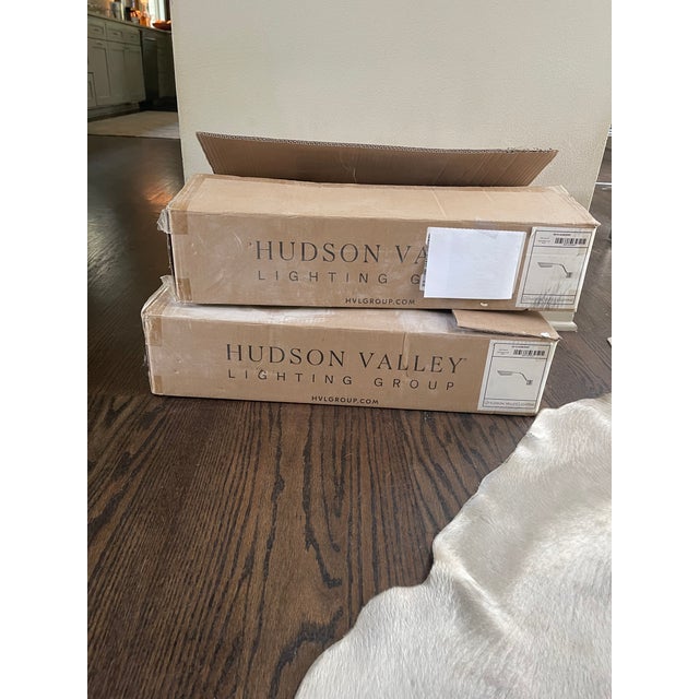 Mid-Century Modern Hudson Valley Lighting Mid Century Modern Swing Arm Sconces- Pair For Sale - Image 3 of 7