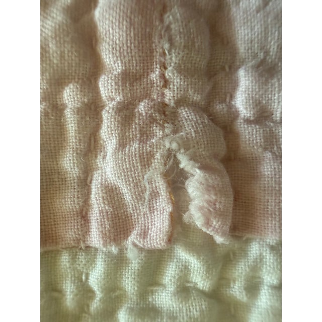 Antique 1920's Whirling Log Quilt Floursack Utility Quilt For Sale - Image 9 of 12