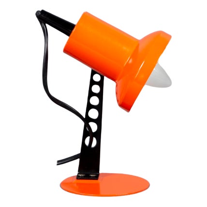 German Orange Desk Lamp from Brilliant Leuchten, 1950s For Sale