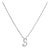 10K White Gold Diamond Accent "S" Initial Script Style Pendant Necklace For Sale