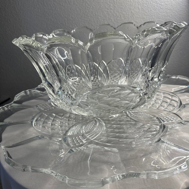 Late 19th Century Victorian Eapg Punch Bowl Service, 12 Cups, 20” Tray & Ladle For Sale - Image 12 of 12