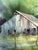 Traditional Hal Booth East Bay Barn Tassajara Road Framed Watercolor, Circa 1996 For Sale - Image 3 of 11