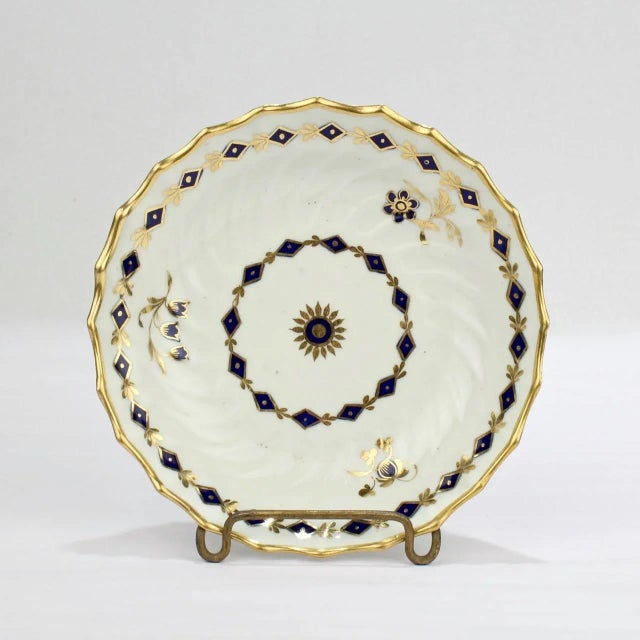 Ceramic 18th Century Flight Worcester Porcelain Tea Cups and Saucers - Set of 6 For Sale - Image 7 of 11