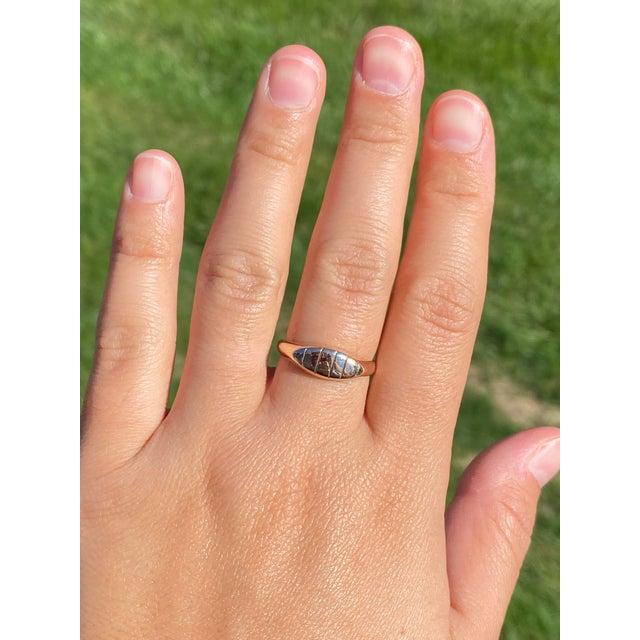 The Bundoora: Retro or Mid Century Multicolor Gold Cocktail Ring For Sale - Image 9 of 10