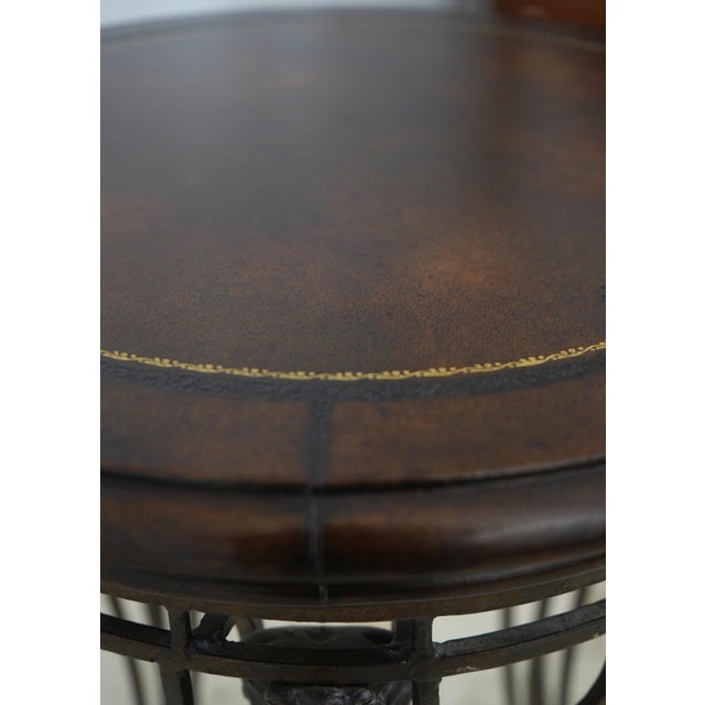 Maitland Smith Attributed Neoclassical Bronze Lamp Table For Sale In Philadelphia - Image 6 of 14