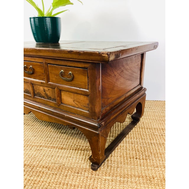 Early 20th Century Antique / Vintage Asian Wood Tea Chest / Scholars Desk Side Table For Sale - Image 5 of 11