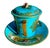 Large Covered Cup and Deep Saucer in Sevres Porcelain, 19th Century, Set of 3 For Sale - Image 9 of 14