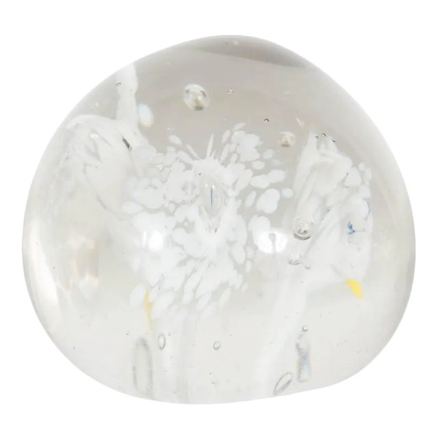 Handblown Wild Flower Art Glass Paperweight Attributed to Fratelli Toso For Sale
