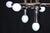 Attributed to Gaetano Sciolari, Pair of Chrome Chandeliers Original Opaline Glass, Italy 1970's For Sale - Image 6 of 8