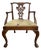 Antique Mid-1700s British Chippendale Mahogany Dining Chair With Arms For Sale