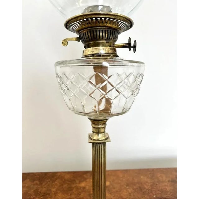 Late 19th Century Victorian Brass Oil Lamp, 1880s For Sale - Image 5 of 8