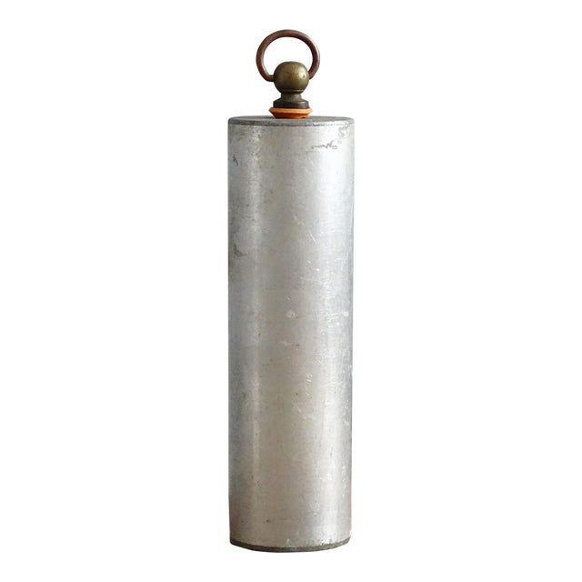 30s French Metal Hot Water Bottle, Bed Warmer, Thermos For Sale