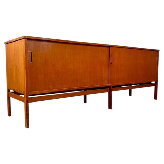 Teak Sideboard with Sliding Doors by Gianfranco Frattini, 1957 For Sale - Image 12 of 12