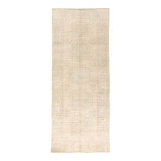 Vintage Circa 1940 Subdued Turkish Oushak Runner 4ft 7in X 11ft 3in For Sale