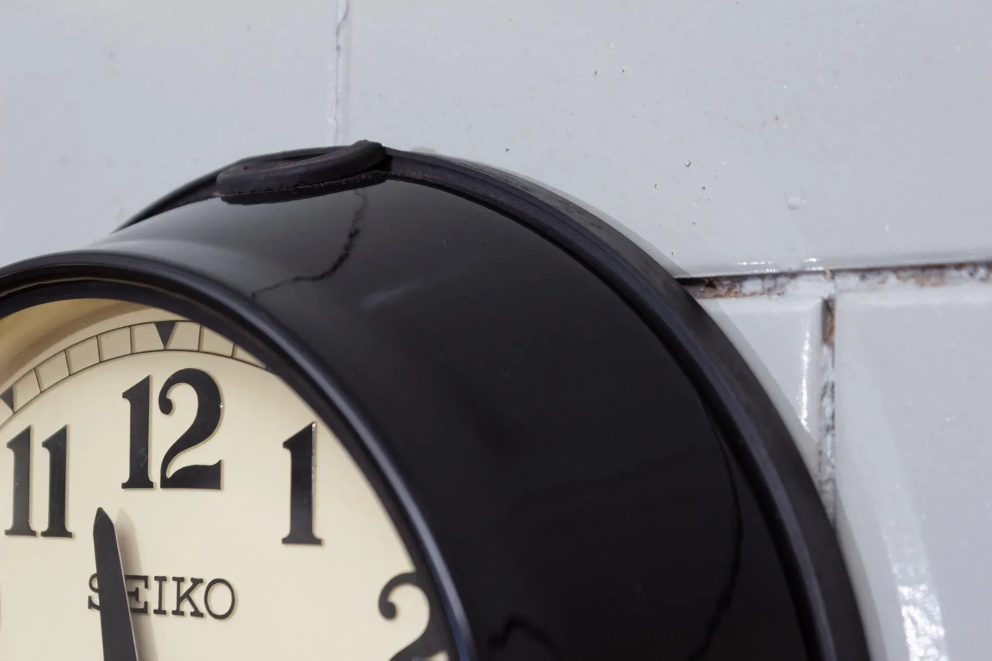 Vintage Black Wall Clock from Seiko, 1990s | Chairish