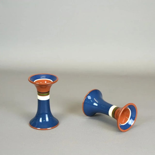 Ceramic Candlesticks, Sweden, 1960s, Set of 2 For Sale - Image 3 of 6