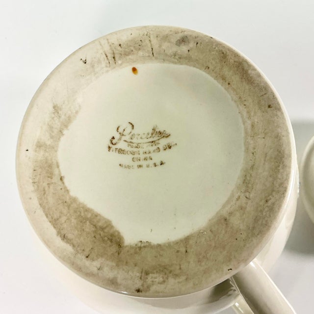 1940s Vintage Farmhouse Boho Chic Art Deco Porcelier Vitreous Tea Pot, 6 Cup Size. For Sale - Image 13 of 14