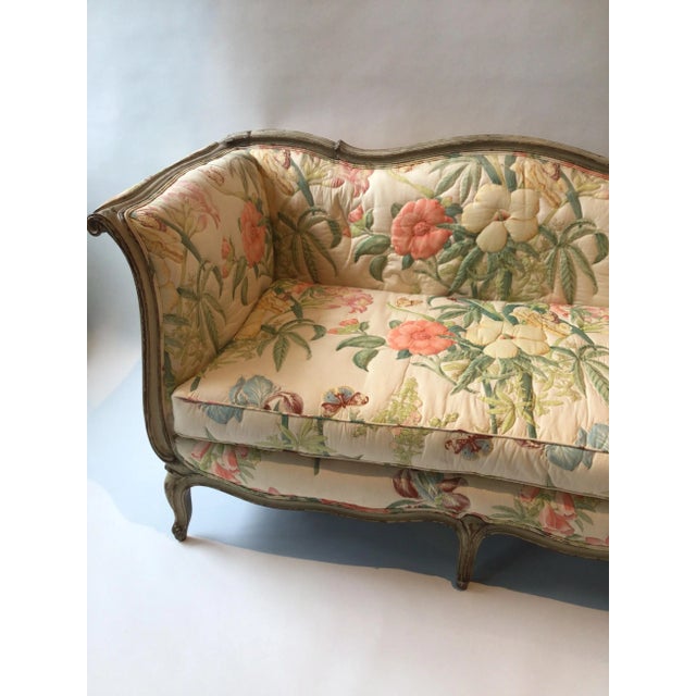 Wood 1930s Painted Off White French Settee For Sale - Image 7 of 13