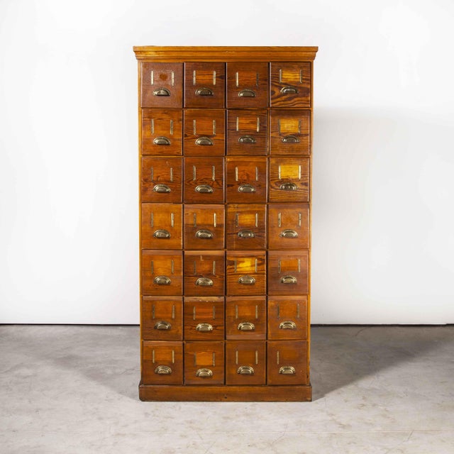 Tall Chest of 28 Drawers, 1940s For Sale - Image 3 of 17