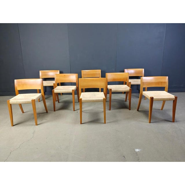 Ticino Dining Chairs by Bruno Reichlin for Molteni, 1990s, Set of 8 For Sale - Image 11 of 13