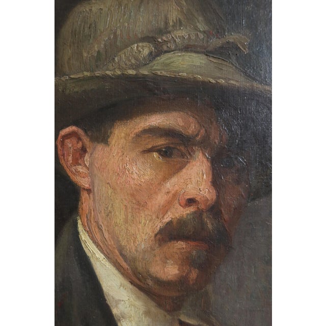 Self-portrait, oil on canvas, with an inscription on the back: "Paul Bofils, self-portrait, painter and lithographer."...