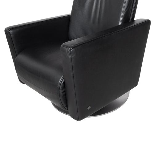 Animal Skin Black Leather Ego Armchair with Manual Function from Rolf Benz For Sale - Image 7 of 15
