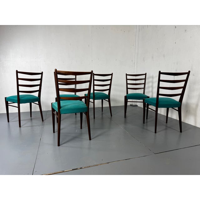 Pastoe Mid-Century Modernist Danish Teak Dining Chairs by Cees Braakman for Pastoe, 1950s, Set of 6 For Sale - Image 4 of 13