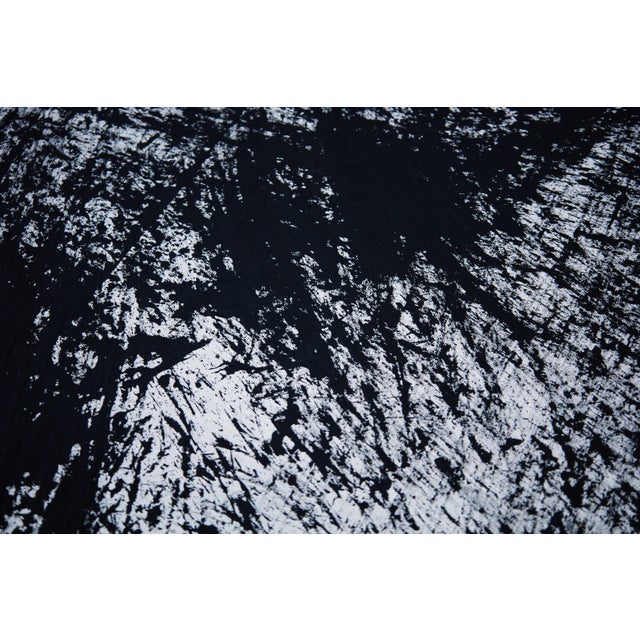 Large Abstract Painting "Movement in Black and White 1" by Simon Findlay For Sale - Image 11 of 13