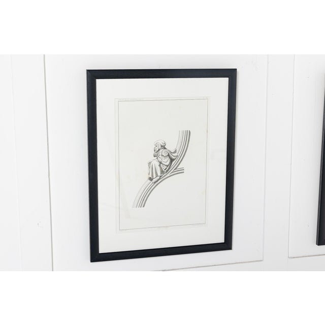 French Artist, Cathedral d'Auch, 1800s, Etchings, Set of 9 For Sale - Image 9 of 11