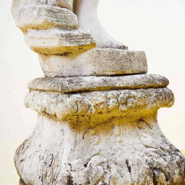 Stone 1950s Garden Statue Made of Concrete and Marble Dust For Sale - Image 7 of 10