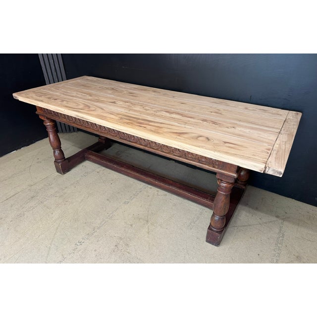 Farmhouse Dining Table, 1920 For Sale - Image 3 of 16