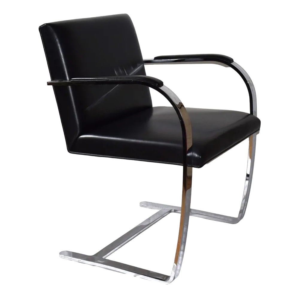 Brno Flat Bar Chair by Ludwig Mies van der Rohe for Knoll, 1990s Chairish