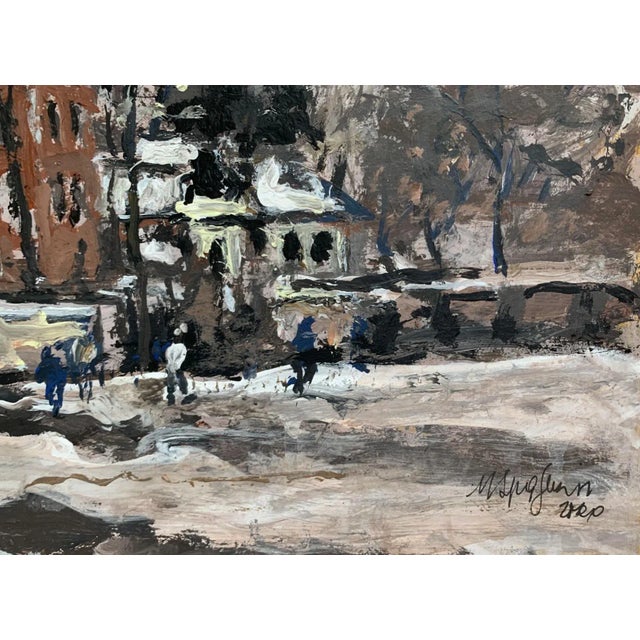 1990s Magdalena Spasowicz, Landscape, Oil on Board For Sale - Image 5 of 6