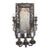 Antique Baroque Revival Metal Wall Mirror With Integrated Candleholders, Circa 1890–1910 For Sale