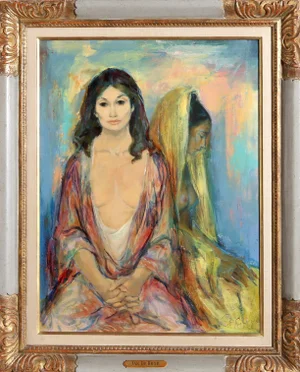 The Muses, Jan De Ruth Oil on Canvas, Signed L.r.