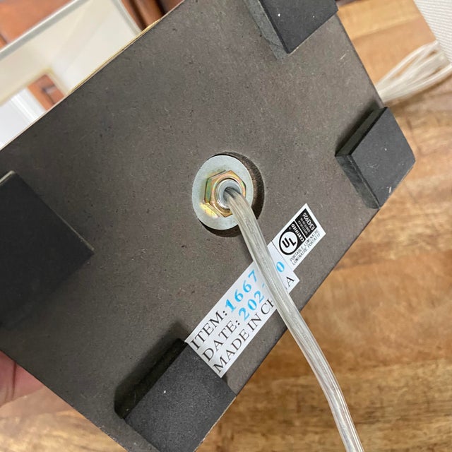 Ralph Lauren Petite Ralph Lauren Blue and White Chinoiserie Square Lamps, a Pair For Sale - Image 4 of 7