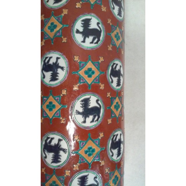 Chinoiserie Foo Dog Porcelain Vase For Sale In Detroit - Image 6 of 8