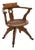 Antique Victorian Gothic Revival Oak Swivel Chair, 1870s For Sale