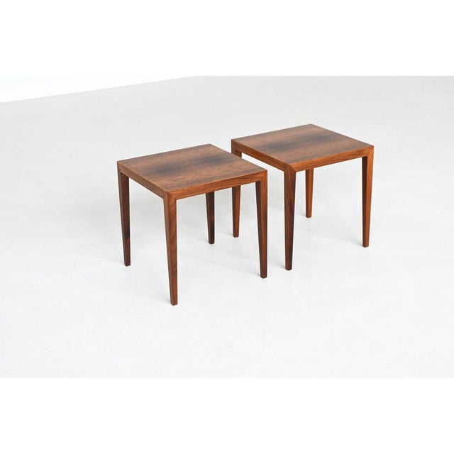 Severin Hansen Vintage Danish Side Tables in Rosewood by Severin Hansen, 1960, Set of 2 For Sale - Image 4 of 18