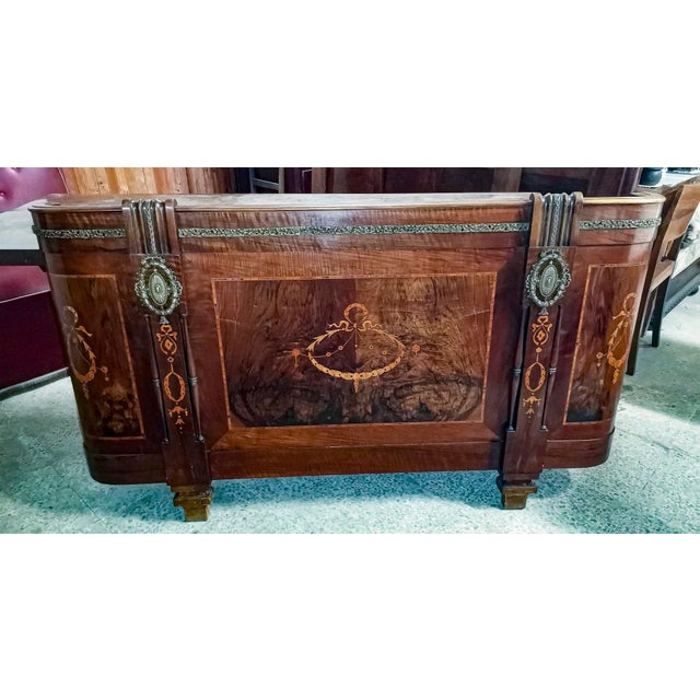 Double Bed with Inlays and Decorations in Worked Brass from Liberty For Sale - Image 10 of 18