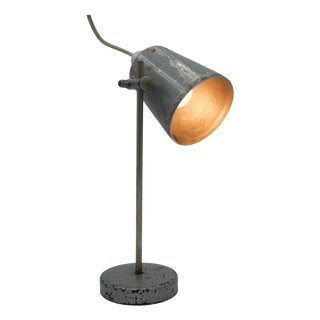 Vintage English Salvaged Laboratory School Table Lamp, 1940s For Sale