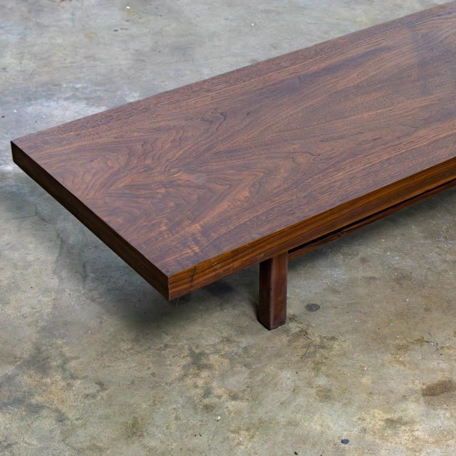 Mid-20th Century MCM Low Walnut Coffee Table or Bench by Milo Baughman for Thayer Coggin For Sale - Image 16 of 18