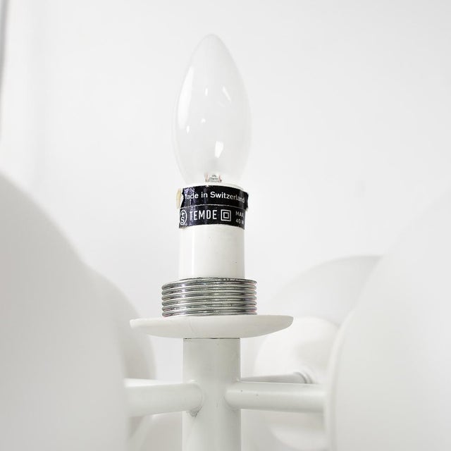 Ivory Vintage Swiss Globe Floor Lamp from Temde, 1960s For Sale - Image 8 of 9