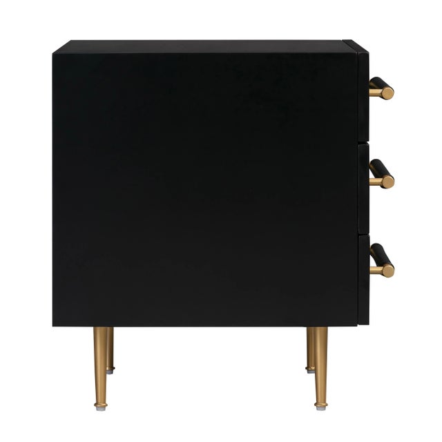 Trident Black Nightstand For Sale - Image 4 of 8