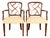 Kindel Furniture Style Federal Carved Mahogany Armchairs, Pair For Sale