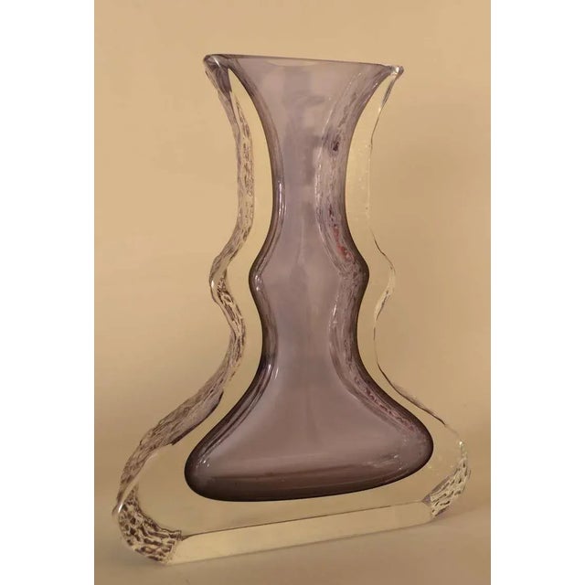 Mid-Century Modern Mandruzzato Murano Art Glass Vase by Campanella For Sale - Image 3 of 5