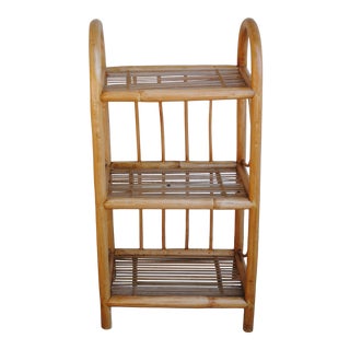 Mid 20th Century Mid Century Bamboo 3 Tier Etagere For Sale
