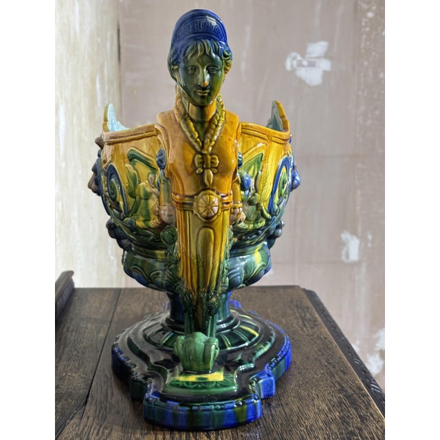 Large Majolica Centrepiece, 1920s For Sale - Image 6 of 7